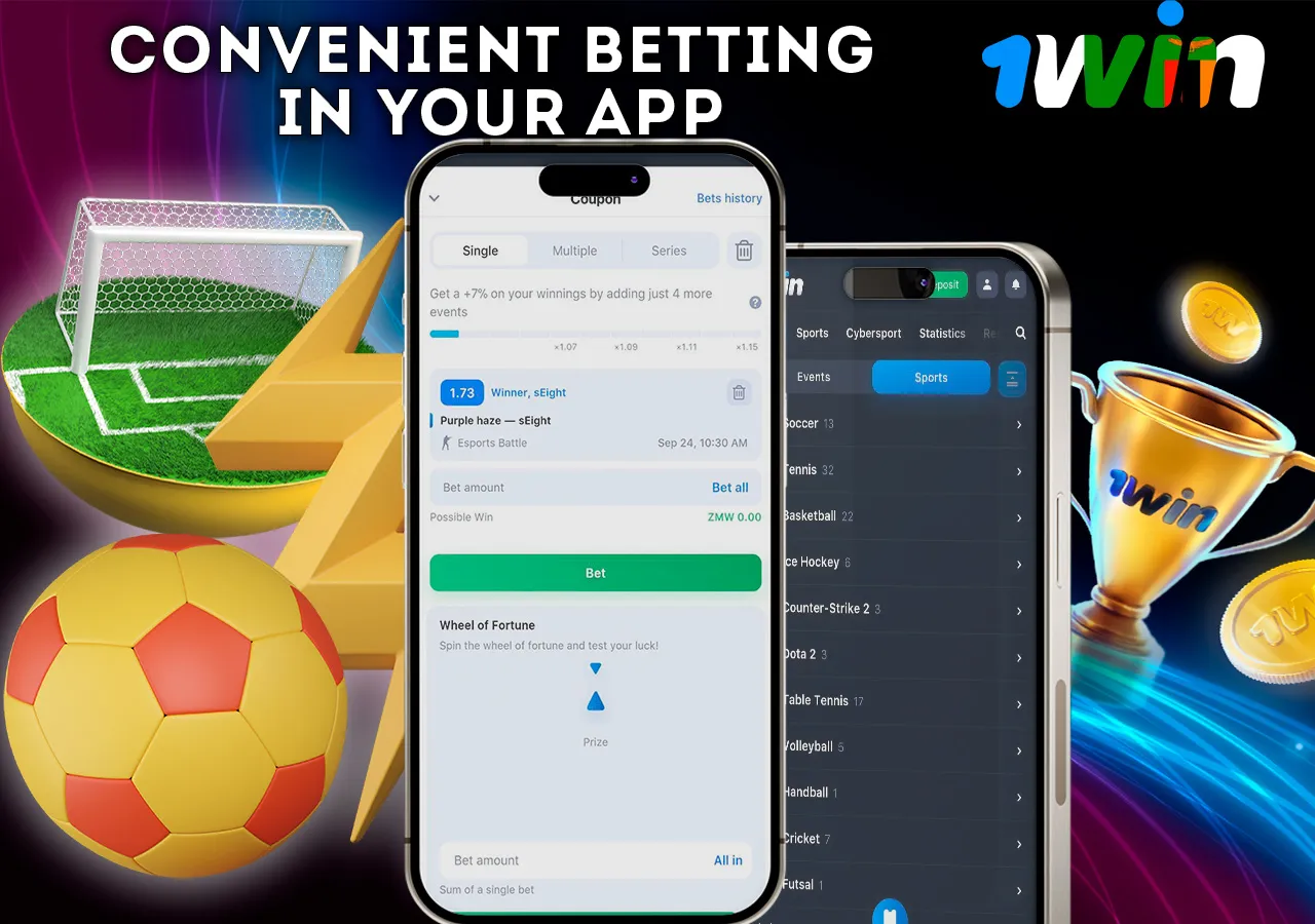 Convenient sports betting in app