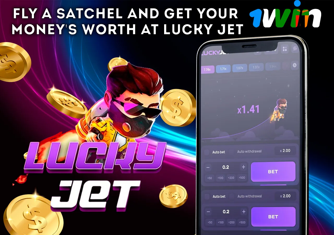 Fly a jetpack and get your money's worth in Lucky jet